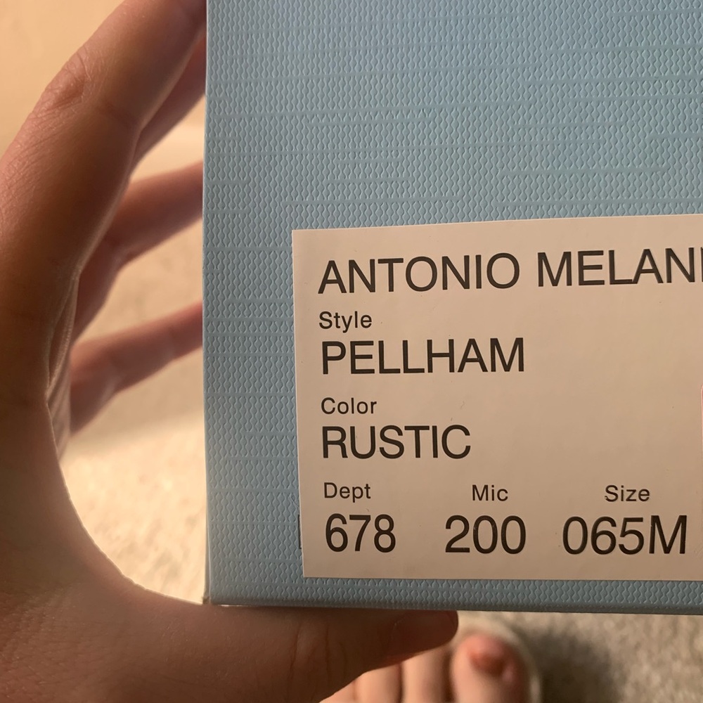 ANTONIO MELANI Rust Heels with Crisscross Straps - Picture 2 of 5